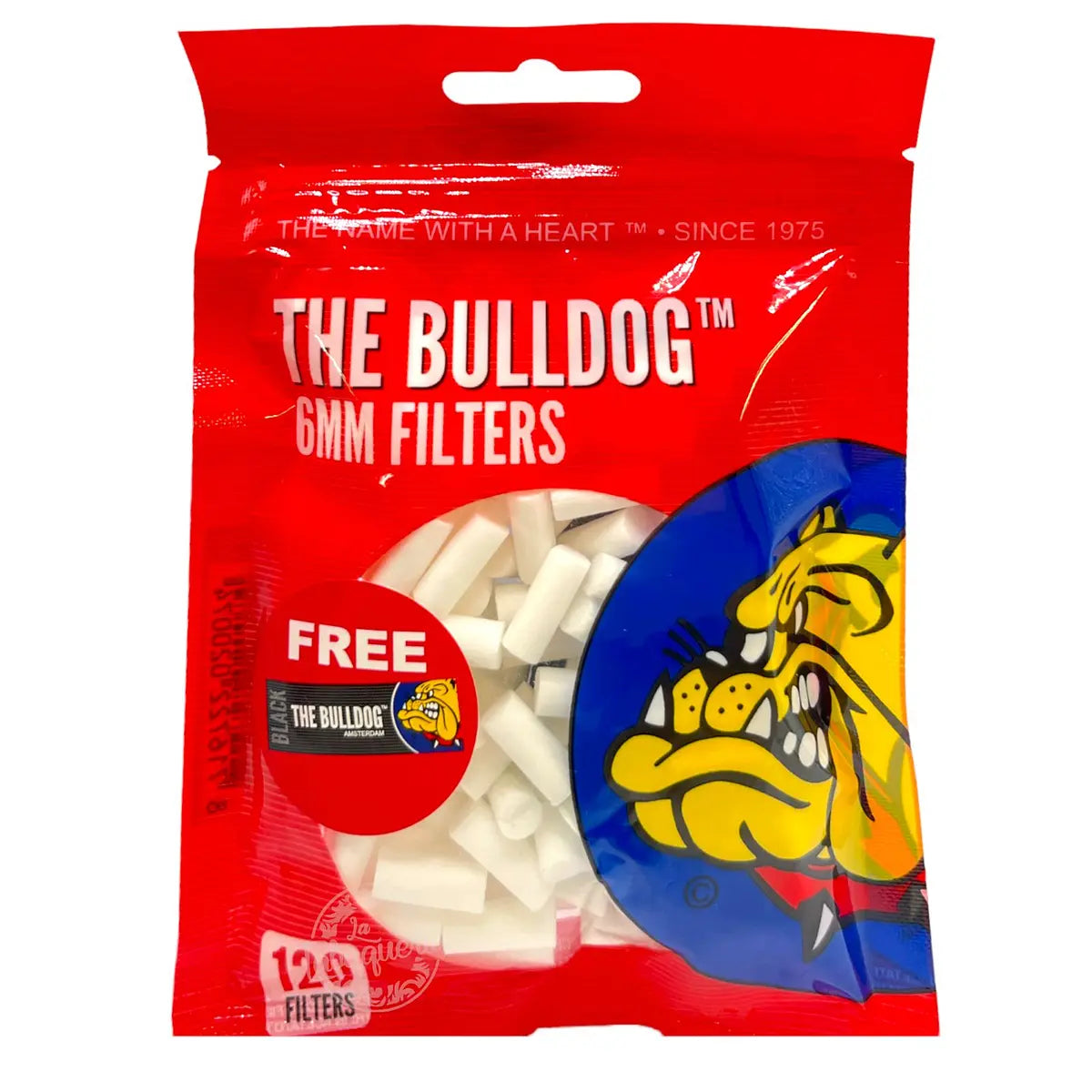FILTROS + PAPELES THE BULLDOG 6 MM FILTERS 120 UNIDADES