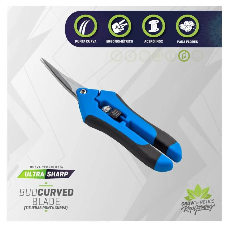 Tijeras Grow genetics Bud Curved Blade ( Tijeras punta curva ultra Sharp )