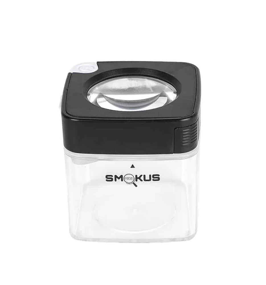 Contenedor con luz y lupa Smokus Focus Pequeño