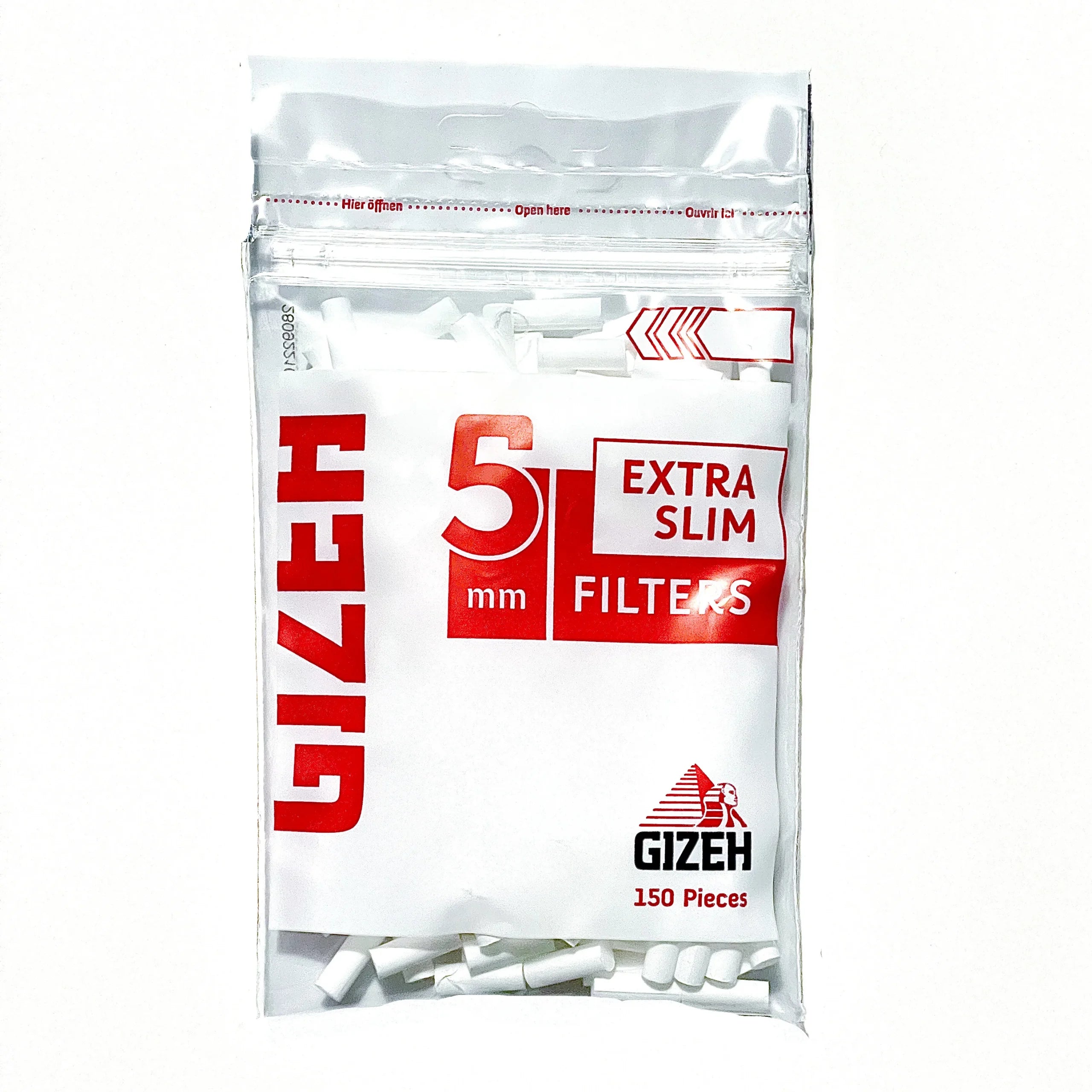 FILTRO GIZEH 5 MM EXTRA SLIM 150 UNIDADES