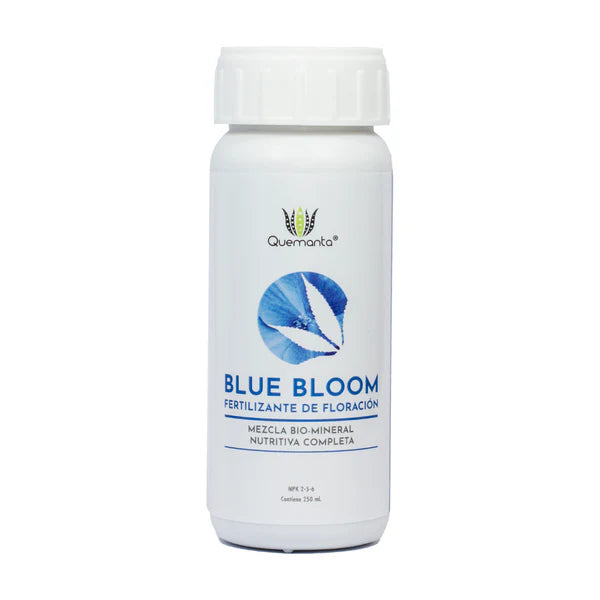 ABONO QUEMANTA BLUE BLOOM FERTILIZANTE DE FLORACION 250 ML EMPAQUE  MAL ESTADO