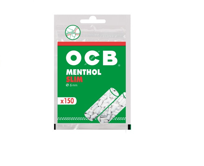 Filtro Ocb Menthol slim 6 mm azul x 120