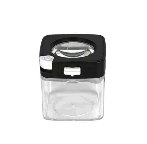 Contenedor con luz y lupa Smokus Focus Pequeño