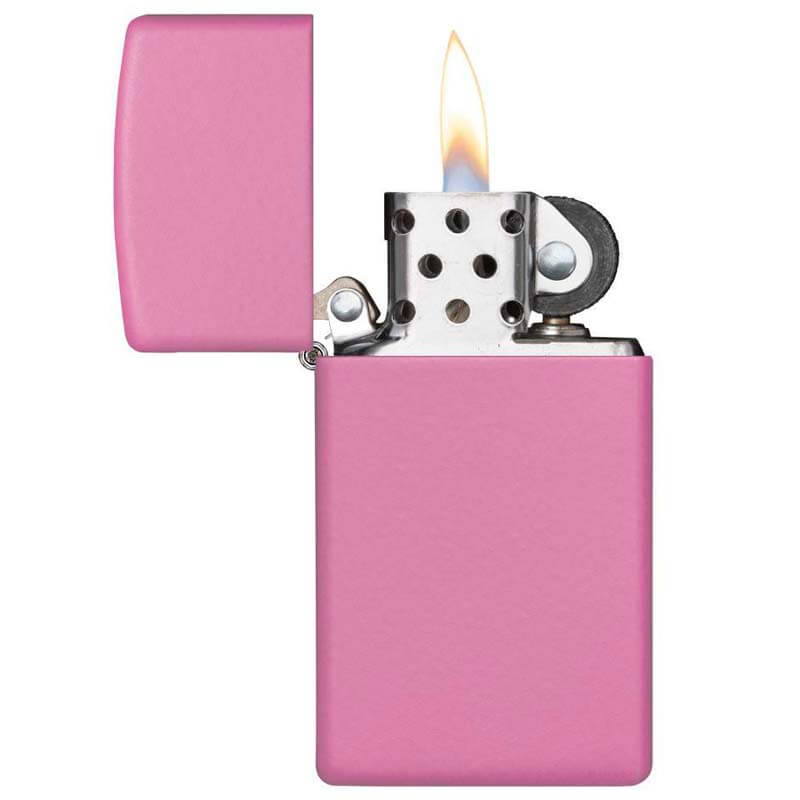 ENCENDEDOR ZIPPO ROSA CAJA EN MAL ESTADO